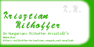 krisztian milhoffer business card